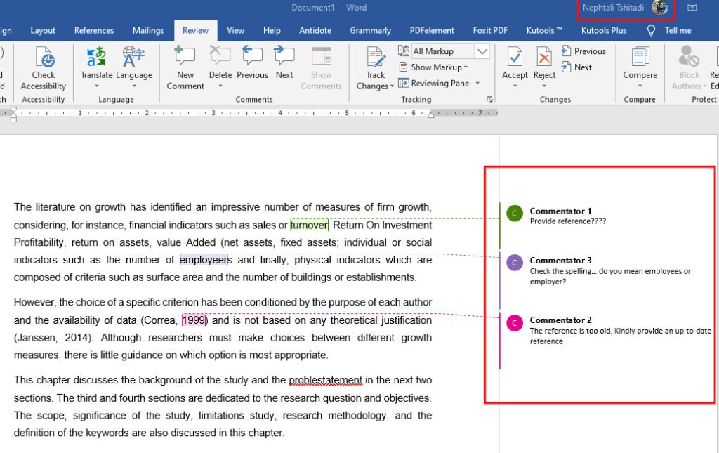 How To Change The Existing Author Name For Comments In Word Nephsonic